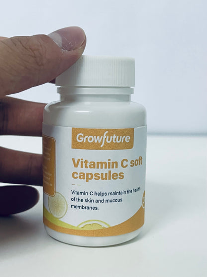 Growfuture Vitamin C Soft Capsules (30-Count): Formulated to Support Skin and Mucous Membrane Health