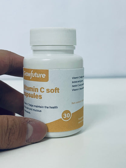 Growfuture Vitamin C Soft Capsules (30-Count): Formulated to Support Skin and Mucous Membrane Health