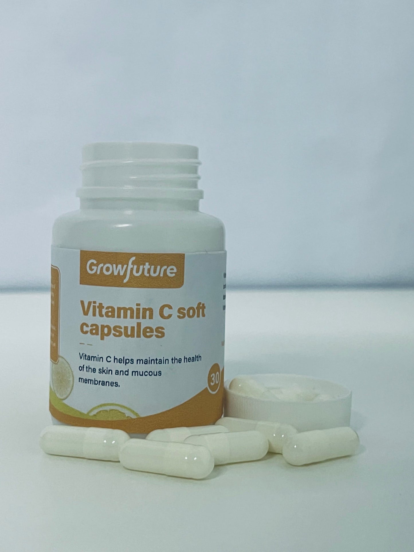 Growfuture Vitamin C Soft Capsules (30-Count): Formulated to Support Skin and Mucous Membrane Health