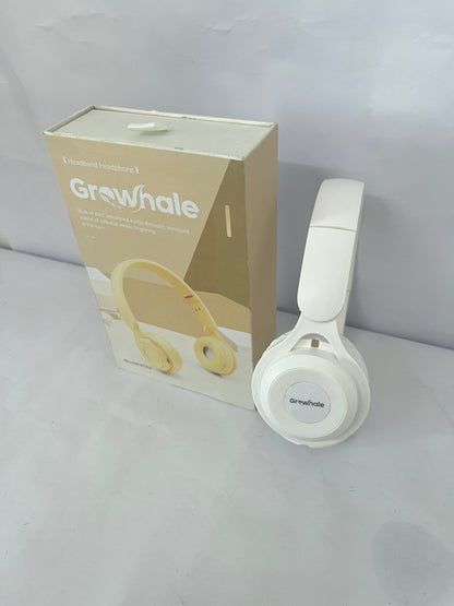 Growhale Ear phones Upgraded Hybrid Noise Cancelling Bluetooth Headphones Over Ear with Mic Soft-Earpads HiFi Stereo Foldable Lightweight Headset Deep Bass for Home Office Cellphone PC White