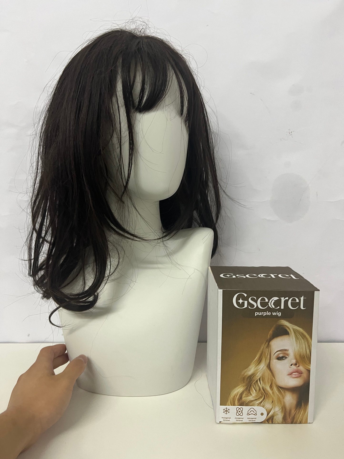 [Gsecret Wigs]——Gsecret Medium-Length Layered Curly Wig - Natural-Looking Clavicle-Length Hairpiece