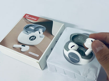 Guardeer Wireless Earbuds, Bluetooth V5.3 with Long Playtime, IPX5 Waterproof Dustproof  Earphone Touch Control Earphone for Fitness Sport Work Travel Gaming  (White, Mini)