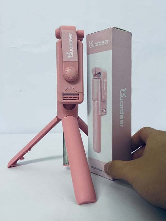 Guardeer   67‘’ Selfie Stick Tripod, Phone Tripod with Wireless Remote Control, Portable Selfie Stick for Photograph, Live Streaming, Video Recording, Compatible with All Cell Phones, Pink