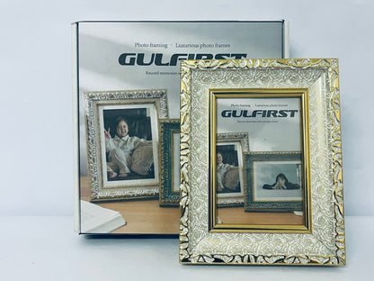GULFIRST Picture frames Ornate Design Golden patterned border - Wall Hanging or Tabletop Great for Pictures/Diplomas/Prints