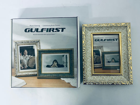 GULFIRST Picture frames Ornate Design Golden patterned border - Wall Hanging or Tabletop Great for Pictures/Diplomas/Prints