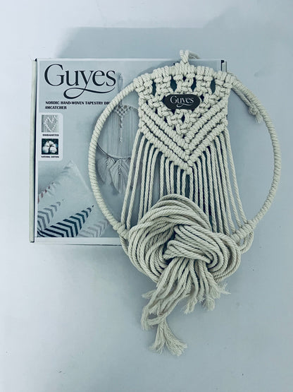 Guyes Large Dream Catcher Macrame Boho Wall Hanging Decor Woven Feather Tassels Dreamcatcher Decoration for Teen Girl Room Nursery Bedroom Dorm Chic Gift, 36" L x 13" W