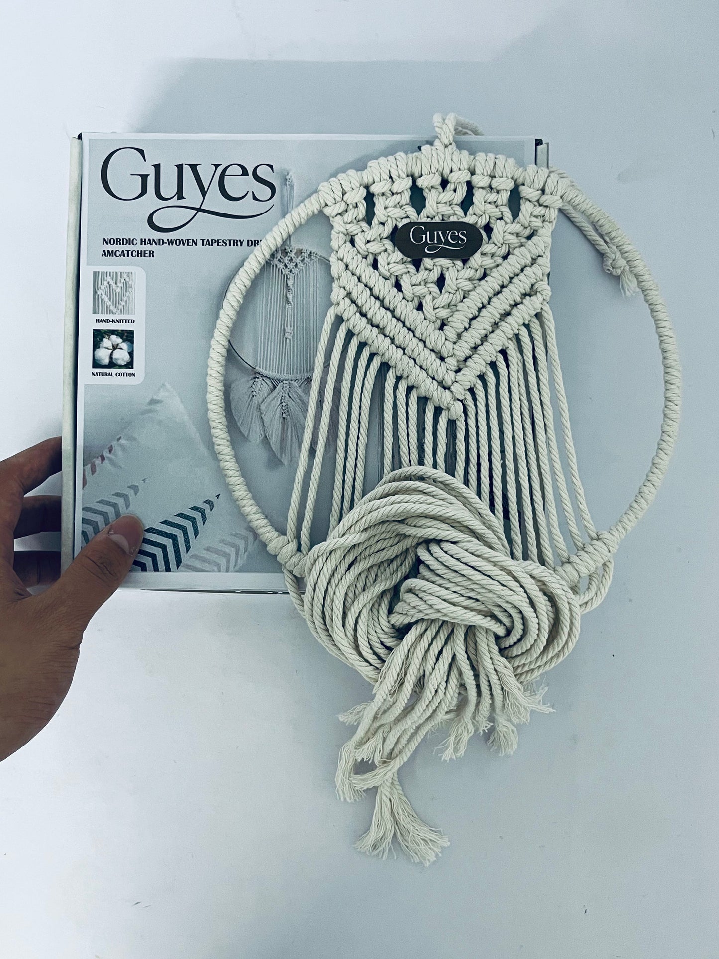 Guyes Large Dream Catcher Macrame Boho Wall Hanging Decor Woven Feather Tassels Dreamcatcher Decoration for Teen Girl Room Nursery Bedroom Dorm Chic Gift, 36" L x 13" W