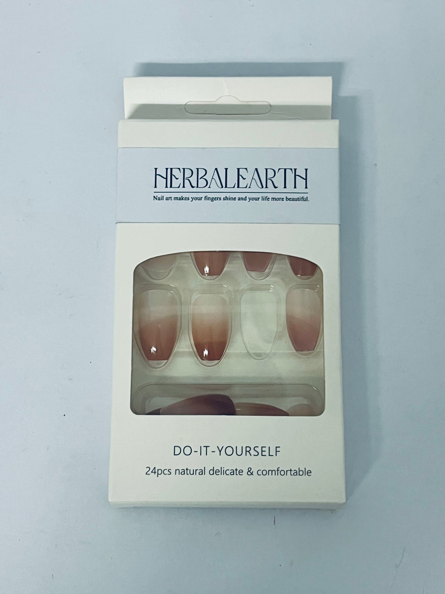 HERBALEARTH False nails Handmade Press on Nails Medium,Peach Pink Cat Eye Coffin Nails, Removable Acrylic Spring Summer Pink Fake Nails With Tools,Sweet Sassy Minimalist Gel Effect Glue on Nails for Women Girls(M)