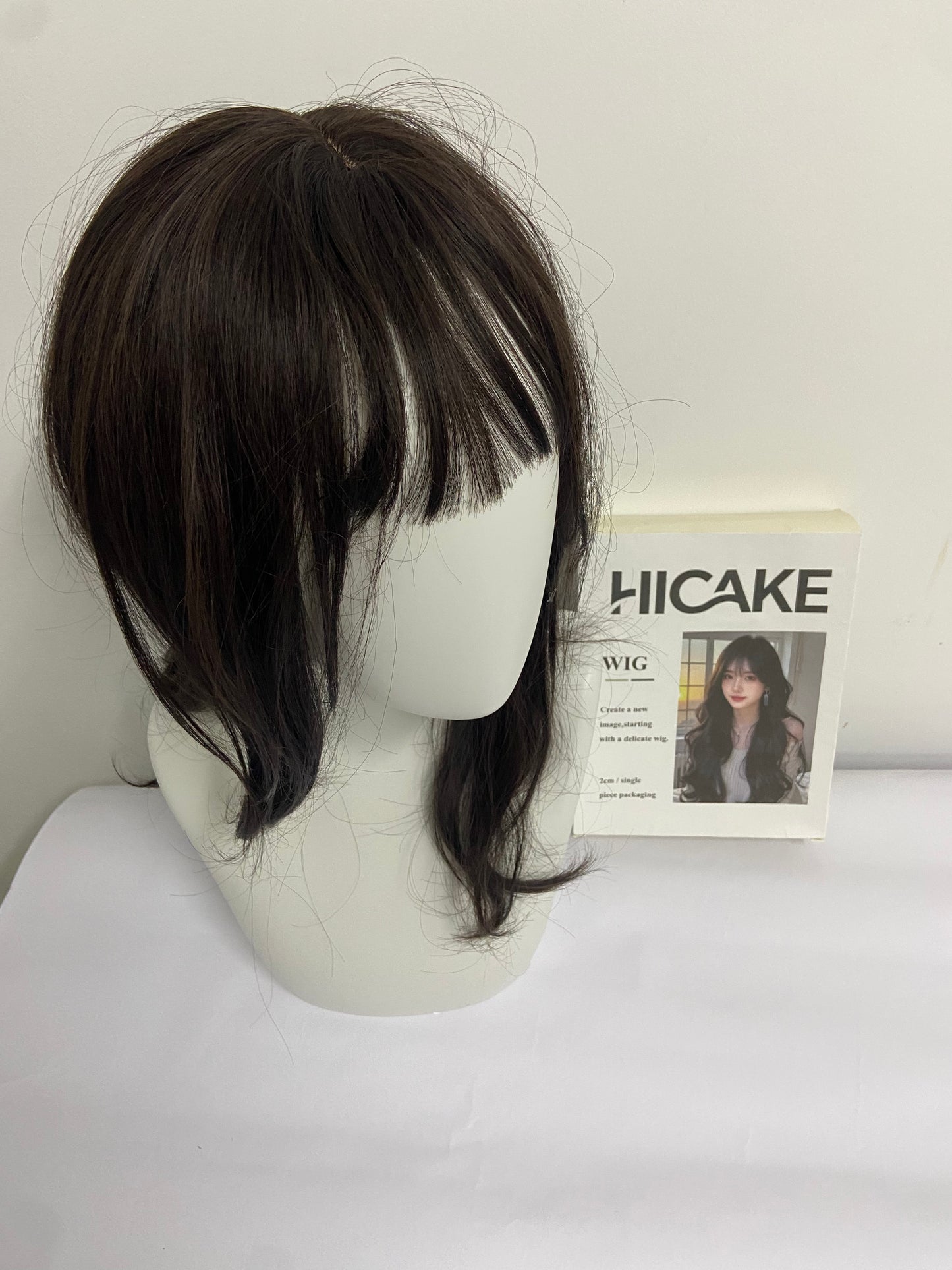 HICAKE Wigs Long Black Straight Hair Wig with Bangs Synthetic High Temperature Fiber Wig for Women