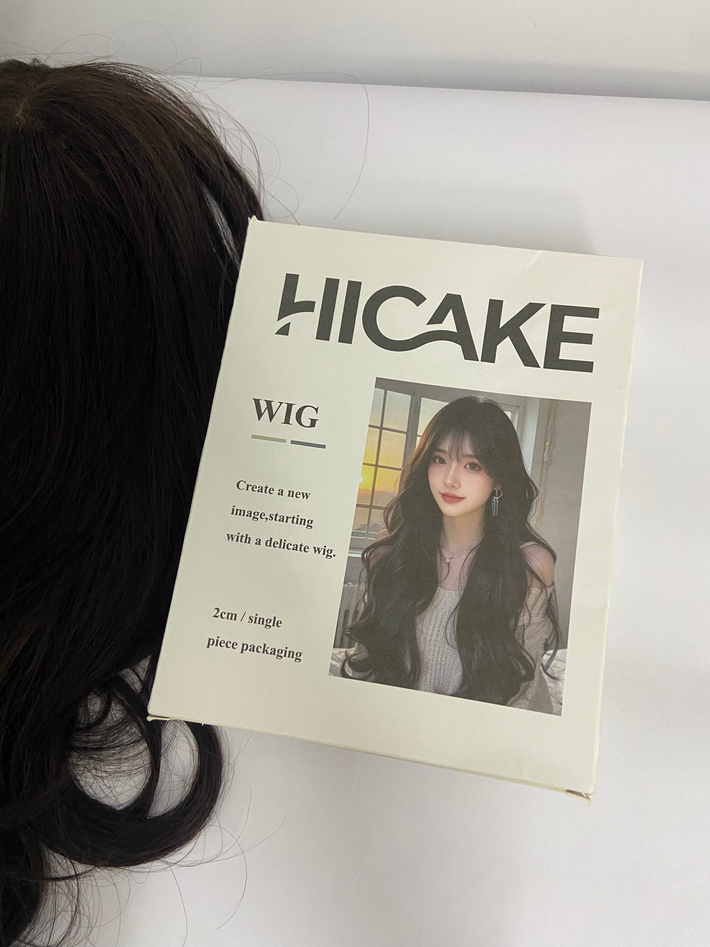 HICAKE Wigs Long Black Straight Hair Wig with Bangs Synthetic High Temperature Fiber Wig for Women