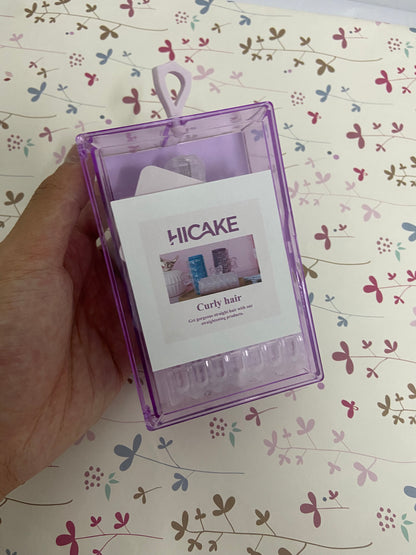 HICAKE Non-electric hair rollers 2pcs/set Purple Hair Curling Clips,Portable Bangs and Hair Curlers, Natural Fluffy Curling Clips for DIY Styling,Styling Tools