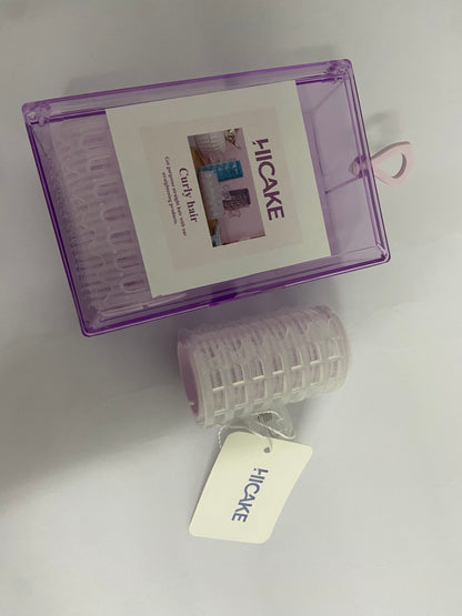 HICAKE Non-electric hair rollers 2pcs/set Purple Hair Curling Clips,Portable Bangs and Hair Curlers, Natural Fluffy Curling Clips for DIY Styling,Styling Tools