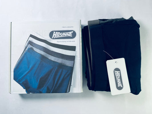 HIDUNNE Men's Ultra Breathable Underwear,No Riding Up Boxer Briefs with ComfortFlexible Waistband,5 Pack