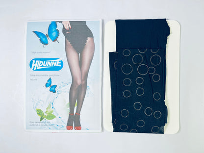 HIDUNNE Women's Flocking Sexy Thin Tights, Luxury High Waist Pantyhose, Shaping Slimming ButtLifting Stockings Reinforced Toe Silky Sheer Pantyhose