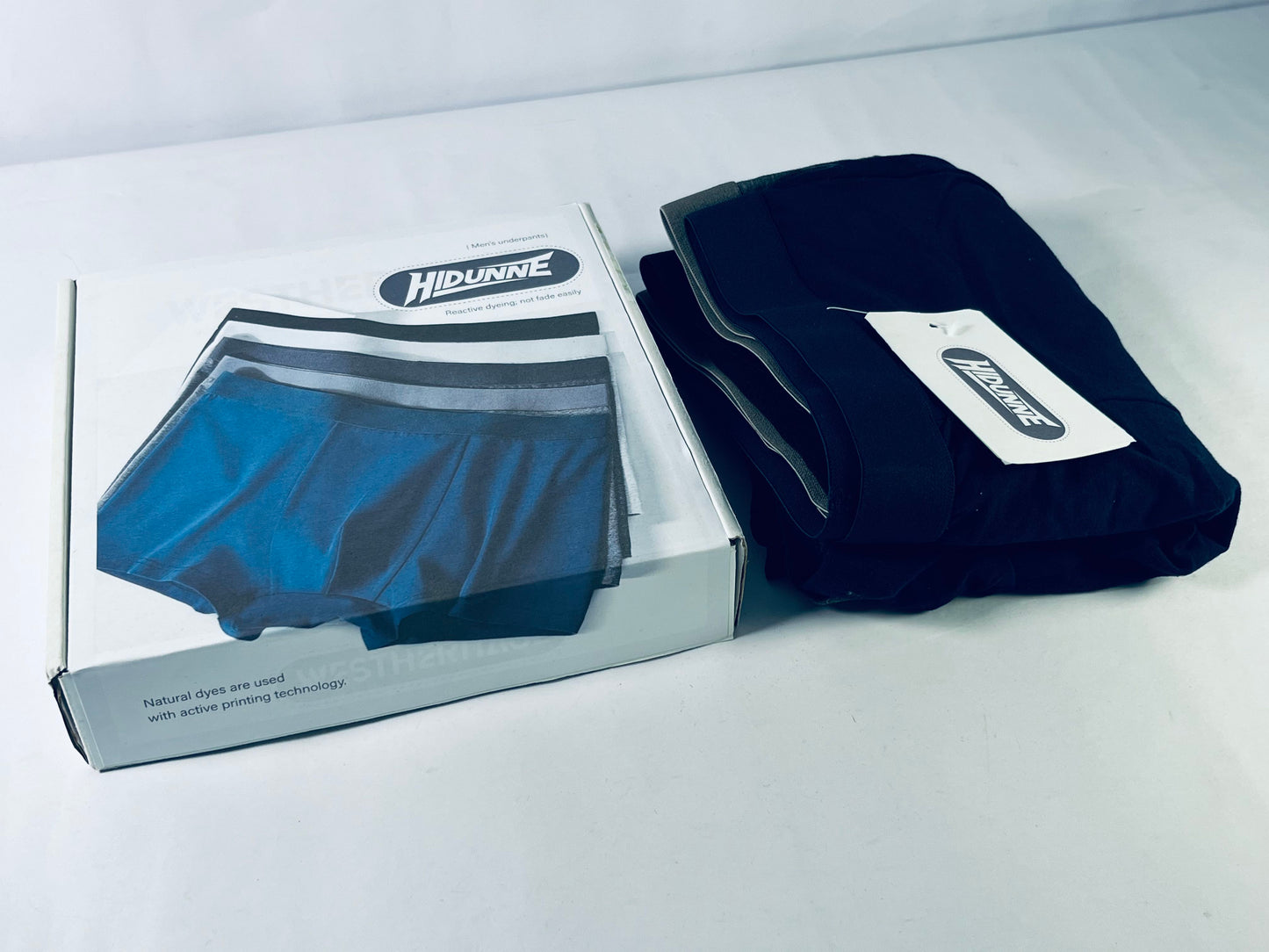 HIDUNNE Men's Ultra Breathable Underwear,No Riding Up Boxer Briefs with ComfortFlexible Waistband,5 Pack