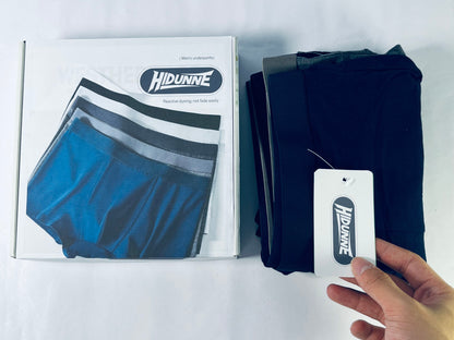 HIDUNNE Men's Ultra Breathable Underwear,No Riding Up Boxer Briefs with ComfortFlexible Waistband,5 Pack