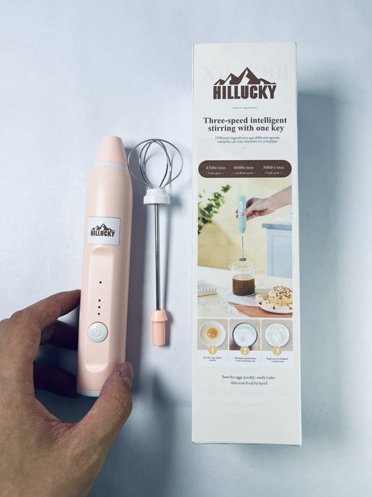 HILLUCKY Rechargeable Handheld Electric Egg beasters,Cordless Electric Beater Whisk for Egg,Strong Three Speed Adjustable.