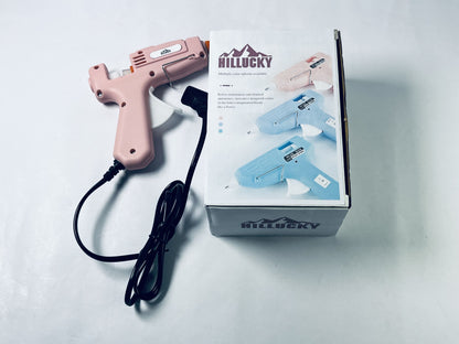 HILLUCKY Rechargeable Pink Glue Gun,For DIY Craft Gift,Safe for Crafting & Projects, Lightweight,Professional Grade Hot Glue,Minimalist Style, 30S Heating Fast,Compact Size, USB-C Rechargeable