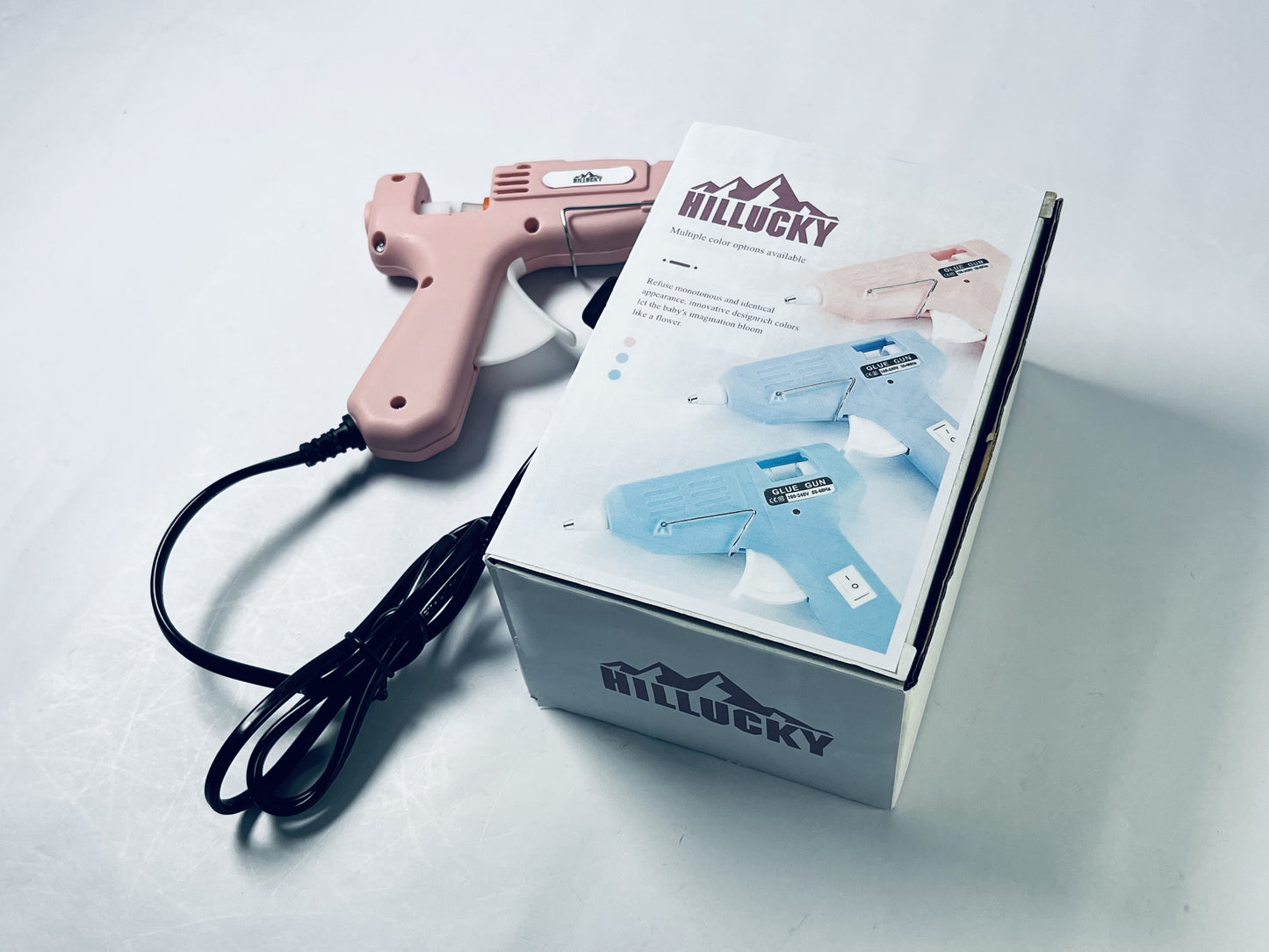 HILLUCKY Rechargeable Pink Glue Gun,For DIY Craft Gift,Safe for Crafting & Projects, Lightweight,Professional Grade Hot Glue,Minimalist Style, 30S Heating Fast,Compact Size, USB-C Rechargeable