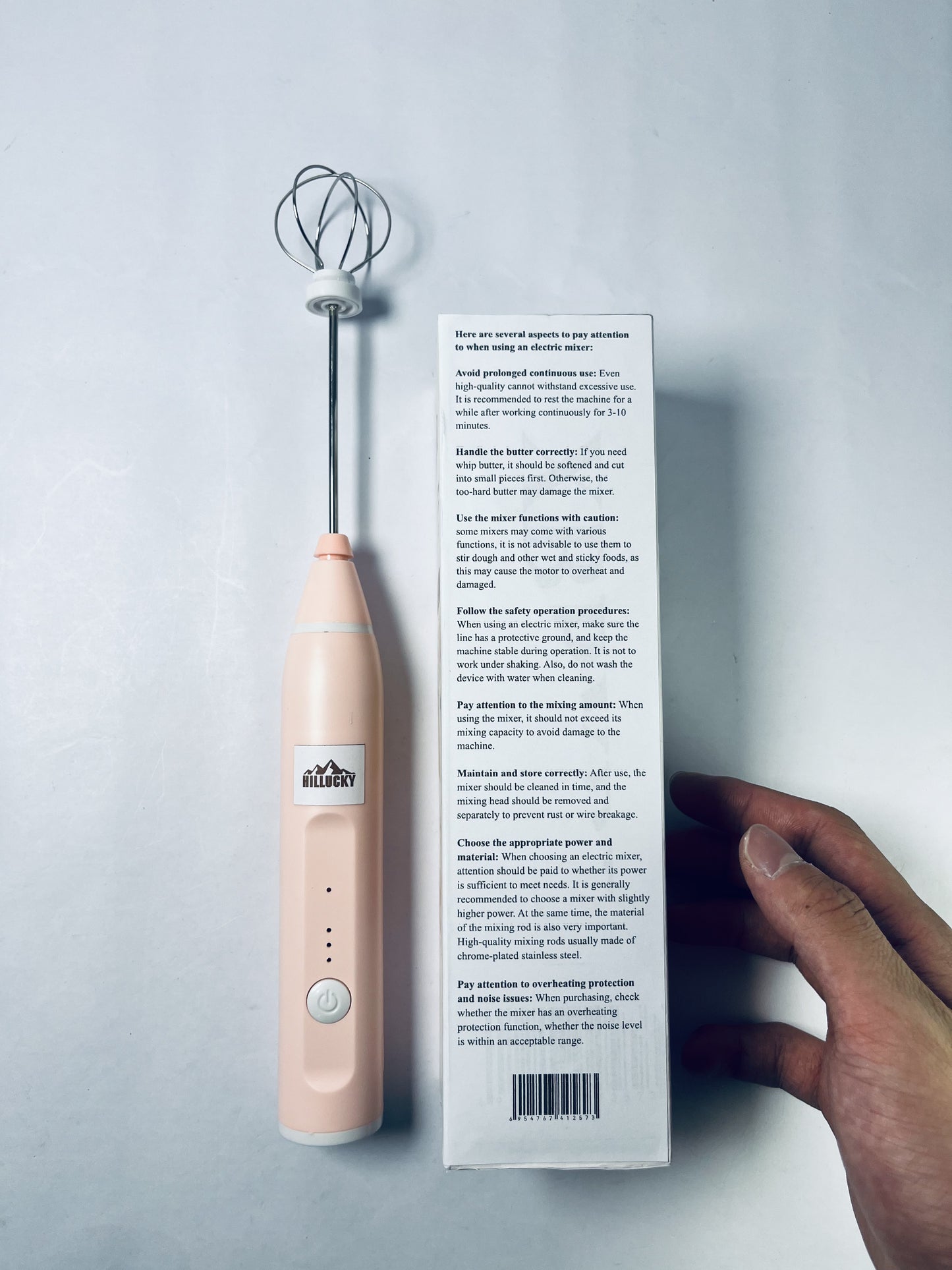 HILLUCKY Rechargeable Handheld Electric Egg beasters,Cordless Electric Beater Whisk for Egg,Strong Three Speed Adjustable.