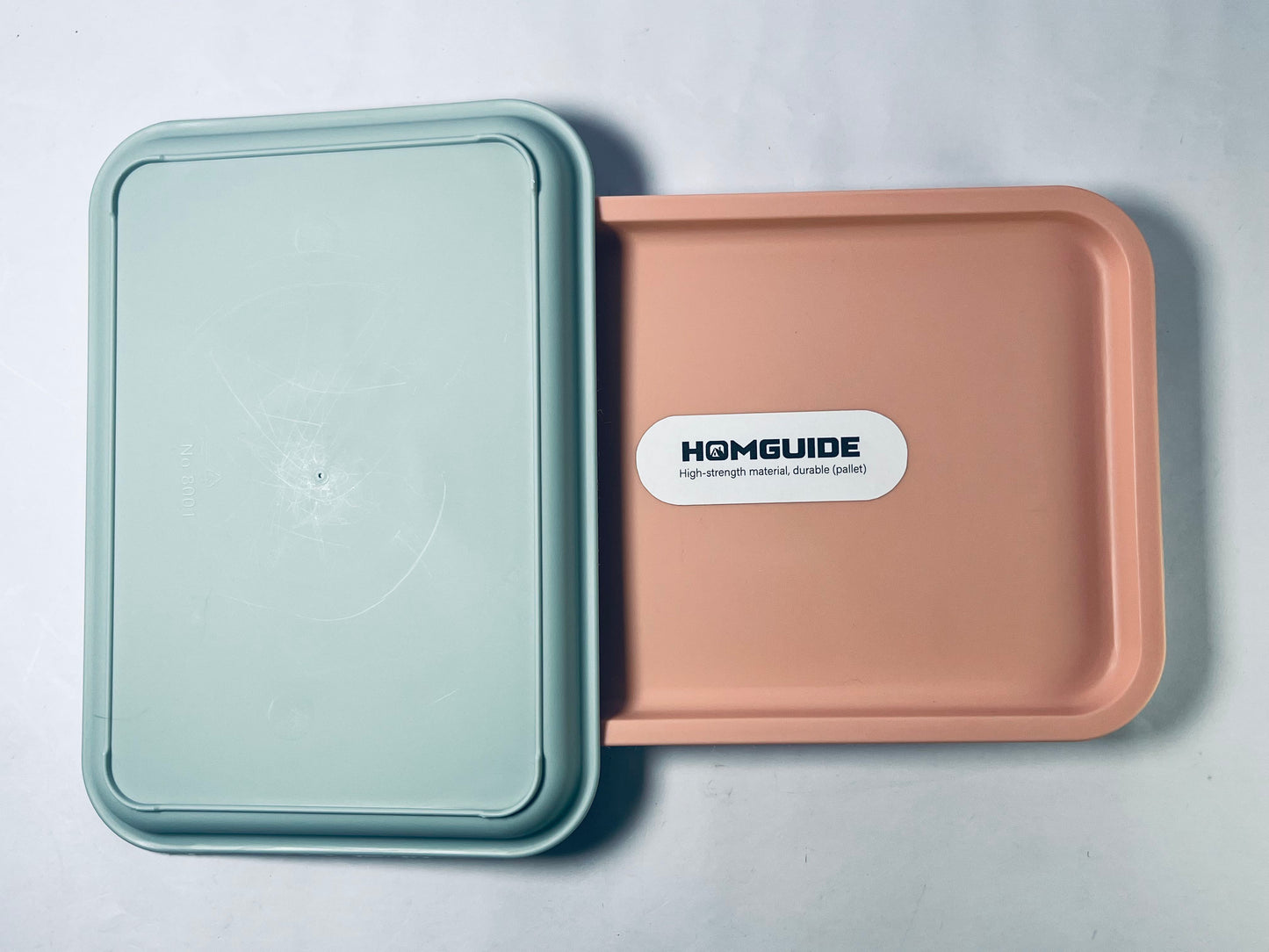 HOMGUIDE Pack of 2 Plastic Serving Trays,Reusable Plastic Trays, Breakfast Tray for Buffets, Celebrations, Desserts, Snacks and Picnics