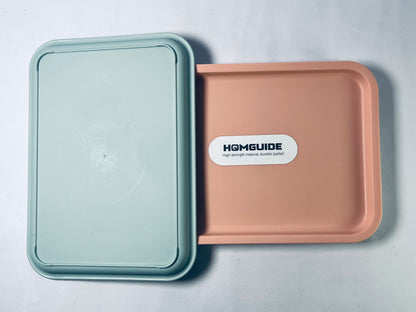 HOMGUIDE Pack of 2 Plastic Serving Trays,Reusable Plastic Trays, Breakfast Tray for Buffets, Celebrations, Desserts, Snacks and Picnics