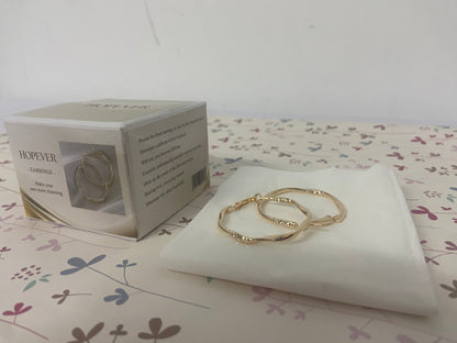 HOPEVER Gold  Earrings Steling Silver Post Hoops Earrings For Women Hollow Tube Hoops Earrings Thick Gold Hoop Earrings Hypoallergenic Lightweight Gold Hoop Large Earrings