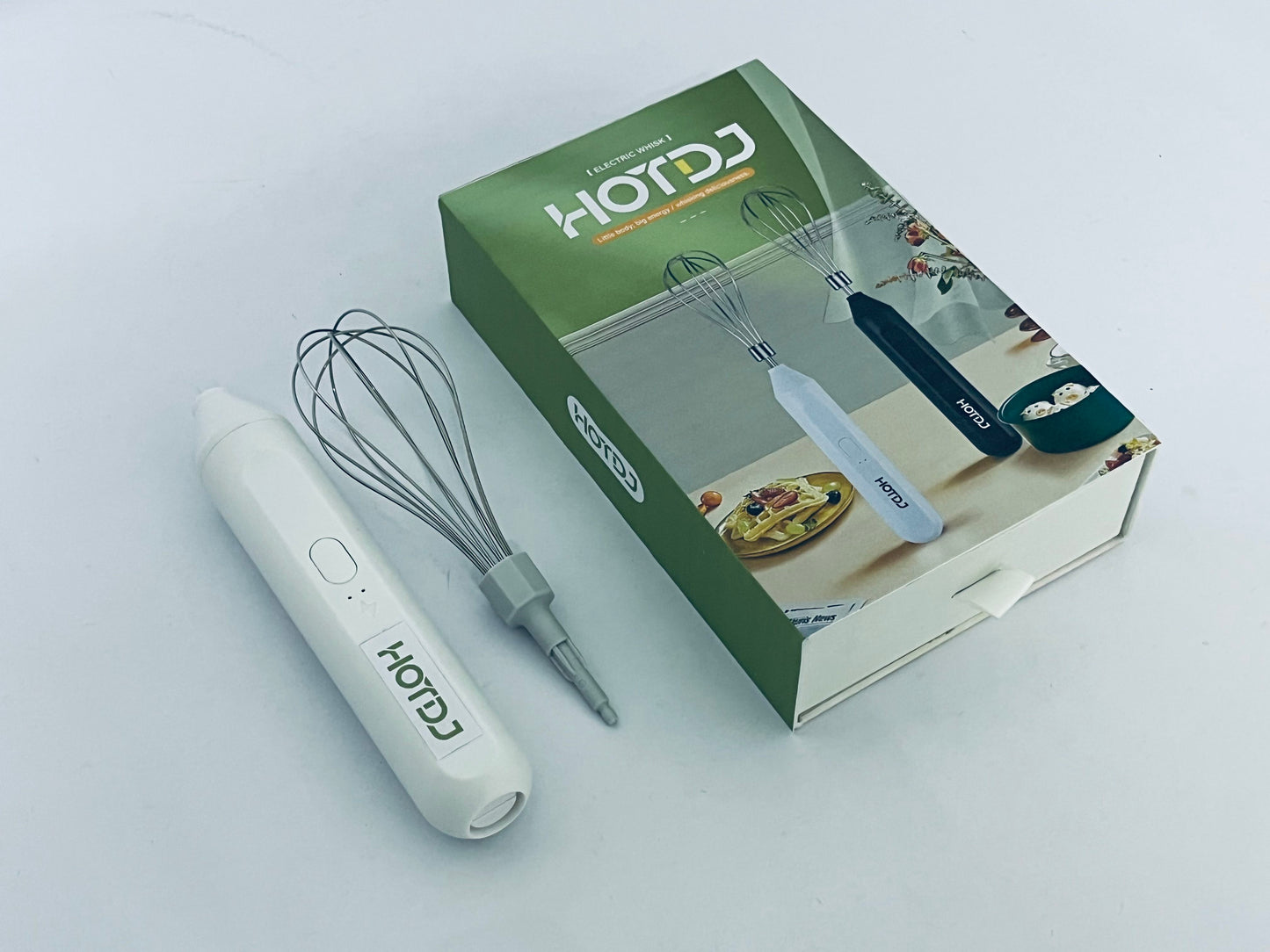 HOTDJ Electric egg beaters Handheld Mixers, USB Rechargable Handheld Eggs Beater Cordless Electric Food Mixers Detachable Milk Frothers Kitchen Tool