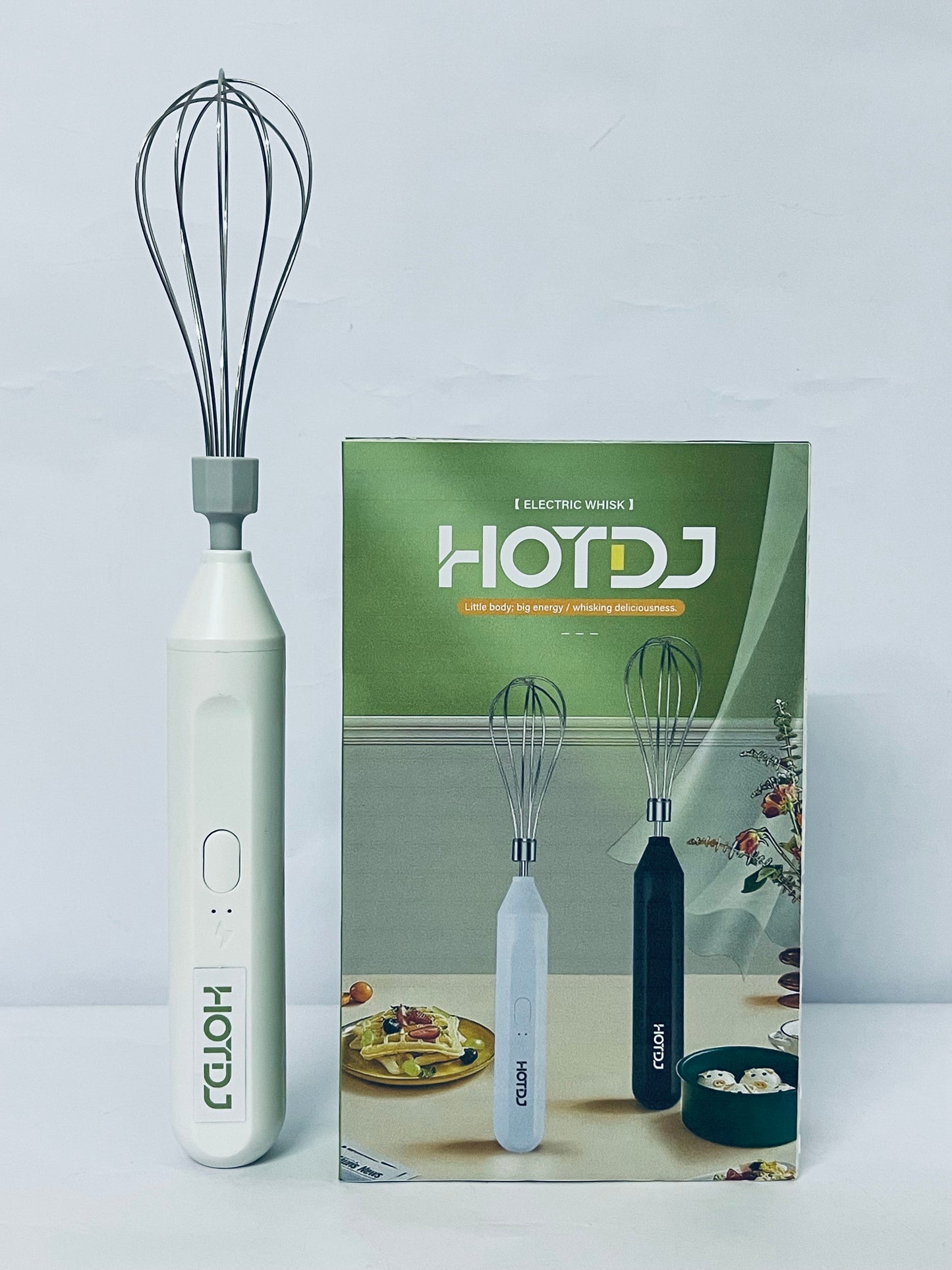 HOTDJ Electric egg beaters Handheld Mixers, USB Rechargable Handheld Eggs Beater Cordless Electric Food Mixers Detachable Milk Frothers Kitchen Tool