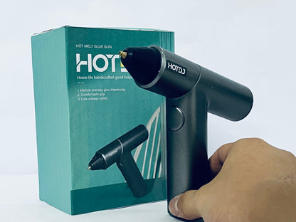 HOTDJ  Compact Mini Size High-Temperature Hot Glue Gun - Ideal for Crafting - Black