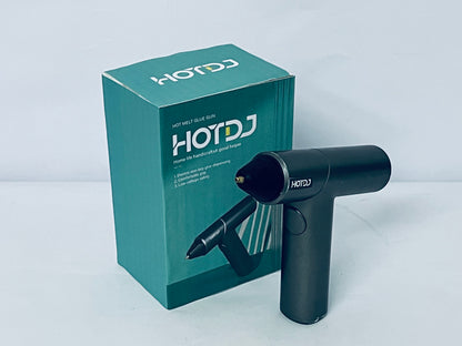 HOTDJ  Compact Mini Size High-Temperature Hot Glue Gun - Ideal for Crafting - Black