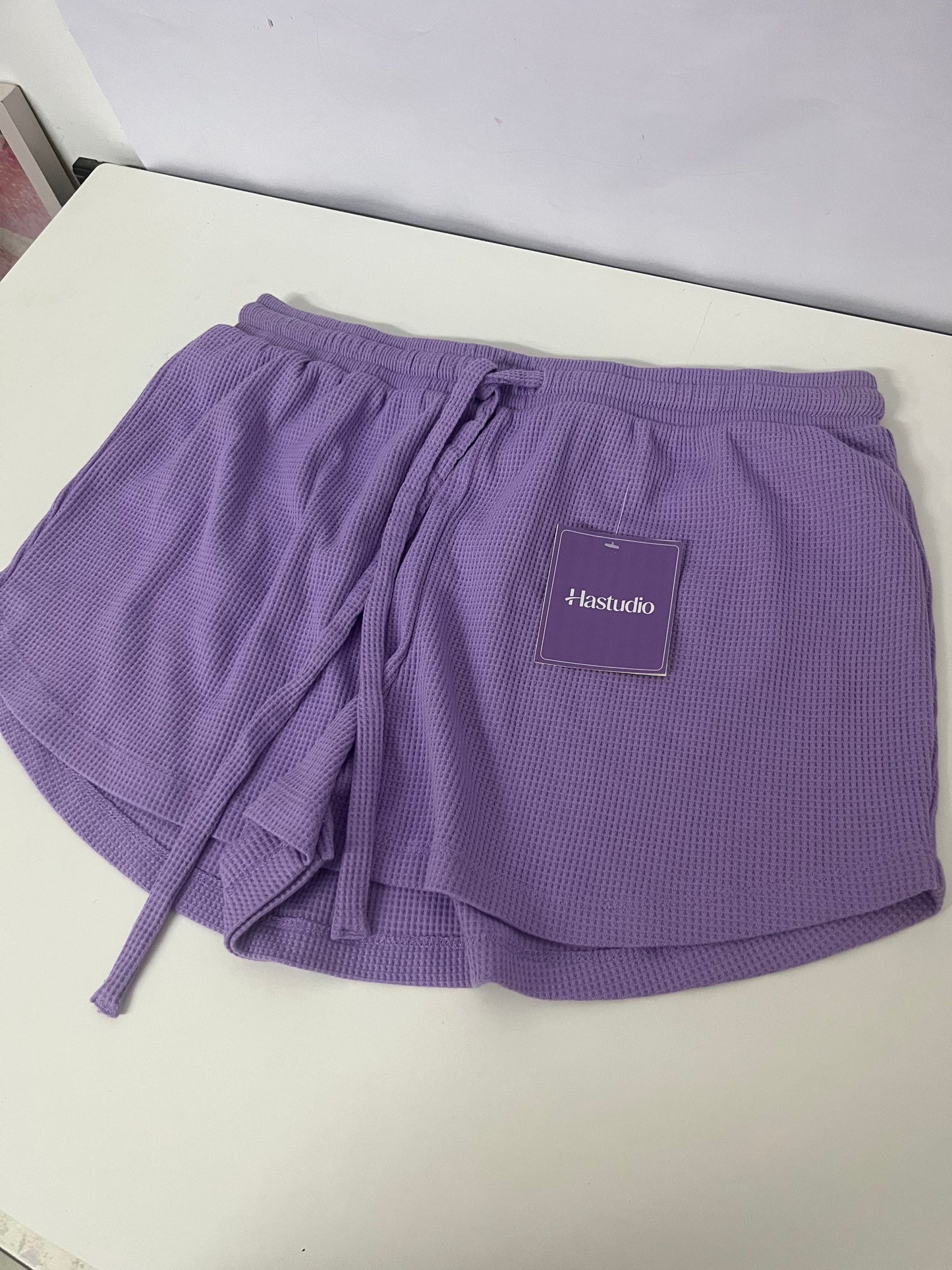 Hastudio Waffle Knit Purple Casual Shorts - The Perfect Blend of Comfort and Style