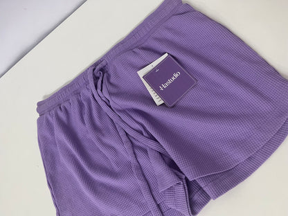Hastudio Waffle Knit Purple Casual Shorts - The Perfect Blend of Comfort and Style