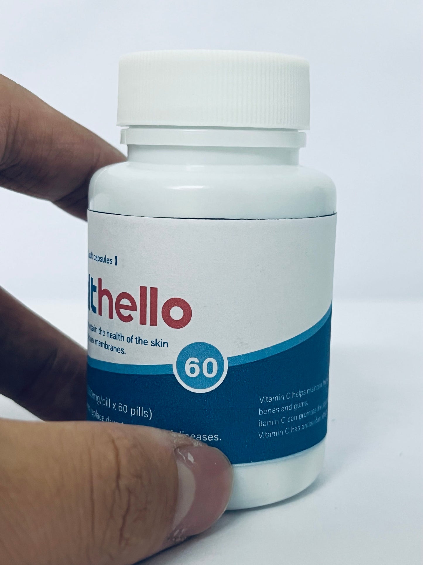 Healthello Vitamin 15000mg Capsules - Extra Strength Vegan Vitamin C for Daily Antioxidant & Immune Support - Non-GMO, 60 Capsules[60-Day Supply]
