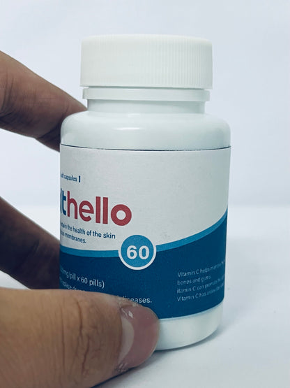 Healthello Vitamin 15000mg Capsules - Extra Strength Vegan Vitamin C for Daily Antioxidant & Immune Support - Non-GMO, 60 Capsules[60-Day Supply]