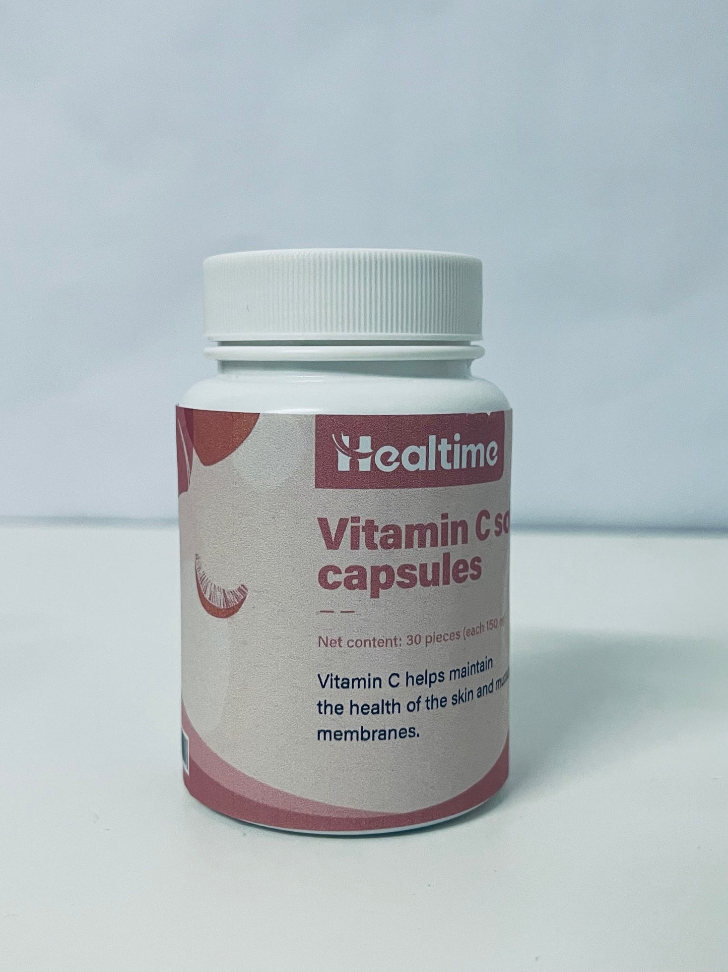 Healtime Vitamin C Soft Capsules 30-Count (150mg Each) Gentle Nourishment A Daily Nutritional Supplement for Skin & Mucous Membrane Health