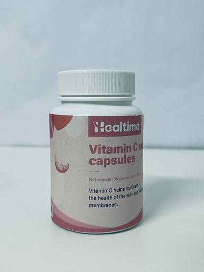 Healtime Vitamin C Soft Capsules 30-Count (150mg Each) Gentle Nourishment A Daily Nutritional Supplement for Skin & Mucous Membrane Health