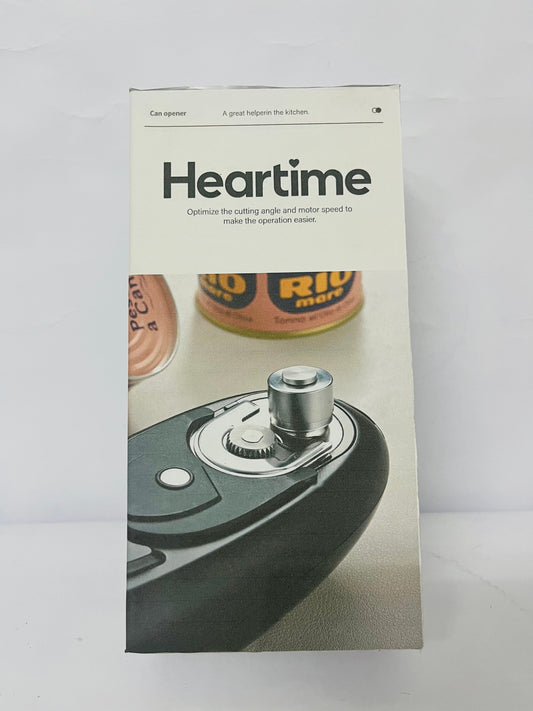 Heartime Electric Can Opener - One-Touch Automatic Operation, Battery Powered for All Can Sizes, Safe Smooth Edge Cutting, Ideal for Seniors & Arthritis Users