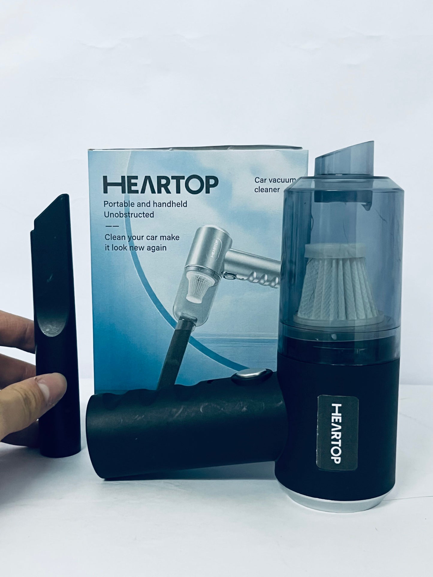 HEARTOP Vacuum Cleaners Pet Vacuum Cleaner Car Vacuum Cleaner Strong Suction Handheld Wire-Less Vacuum Cleaner Blower 2 in 1 Portable Vacuum Cleaner for Car Home Car Vacuum Cleaner for Car