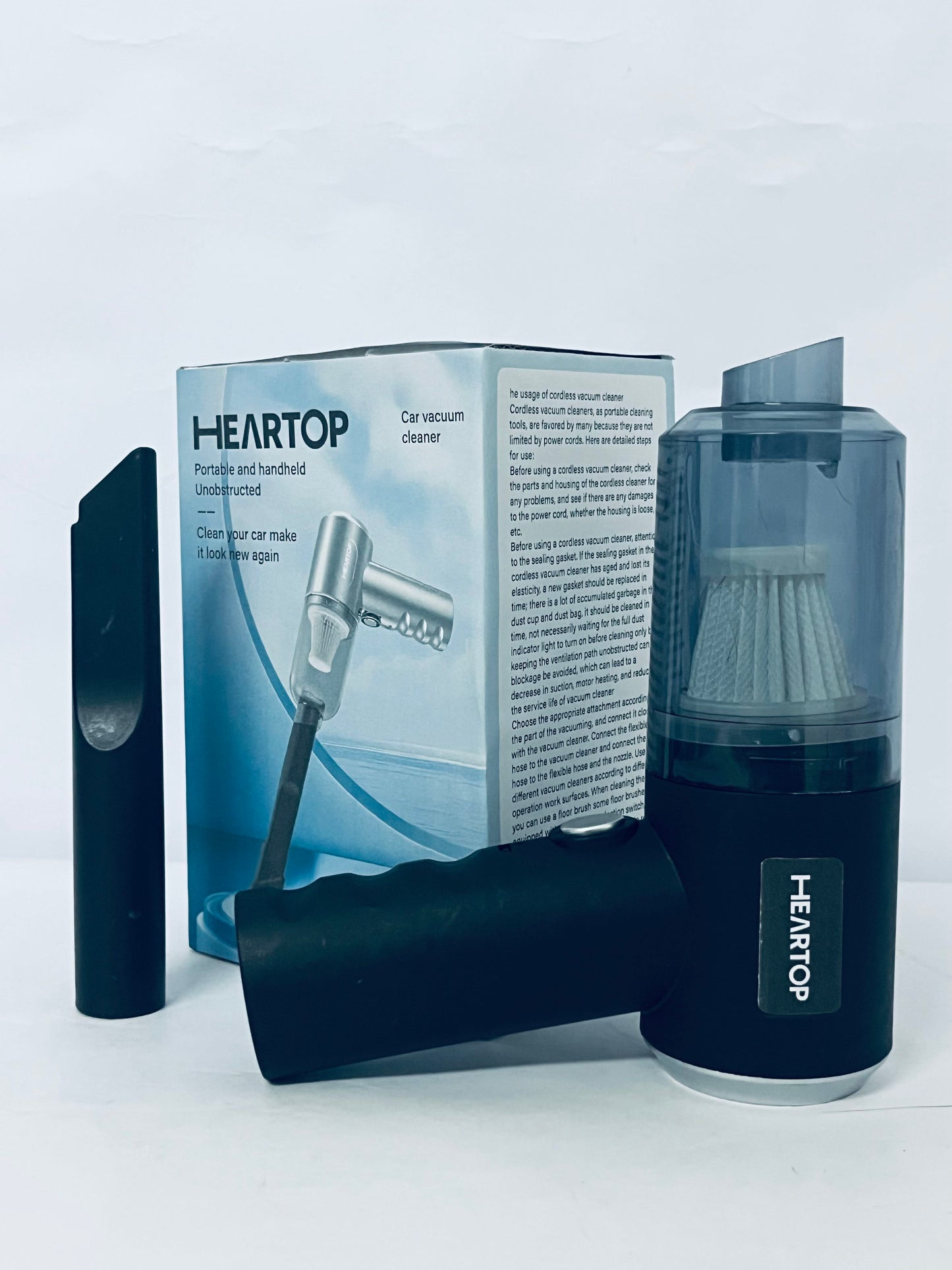 HEARTOP Vacuum Cleaners Pet Vacuum Cleaner Car Vacuum Cleaner Strong Suction Handheld Wire-Less Vacuum Cleaner Blower 2 in 1 Portable Vacuum Cleaner for Car Home Car Vacuum Cleaner for Car