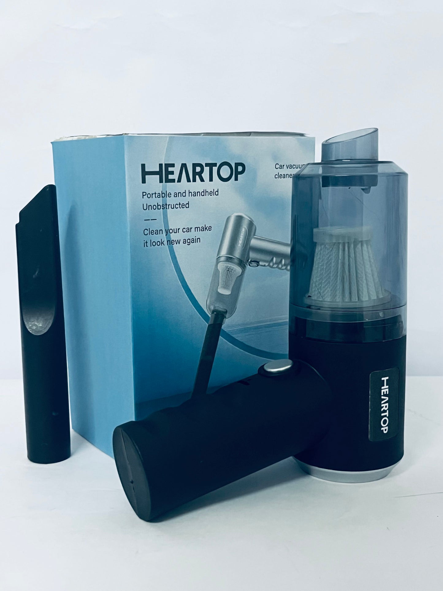 HEARTOP Vacuum Cleaners Pet Vacuum Cleaner Car Vacuum Cleaner Strong Suction Handheld Wire-Less Vacuum Cleaner Blower 2 in 1 Portable Vacuum Cleaner for Car Home Car Vacuum Cleaner for Car