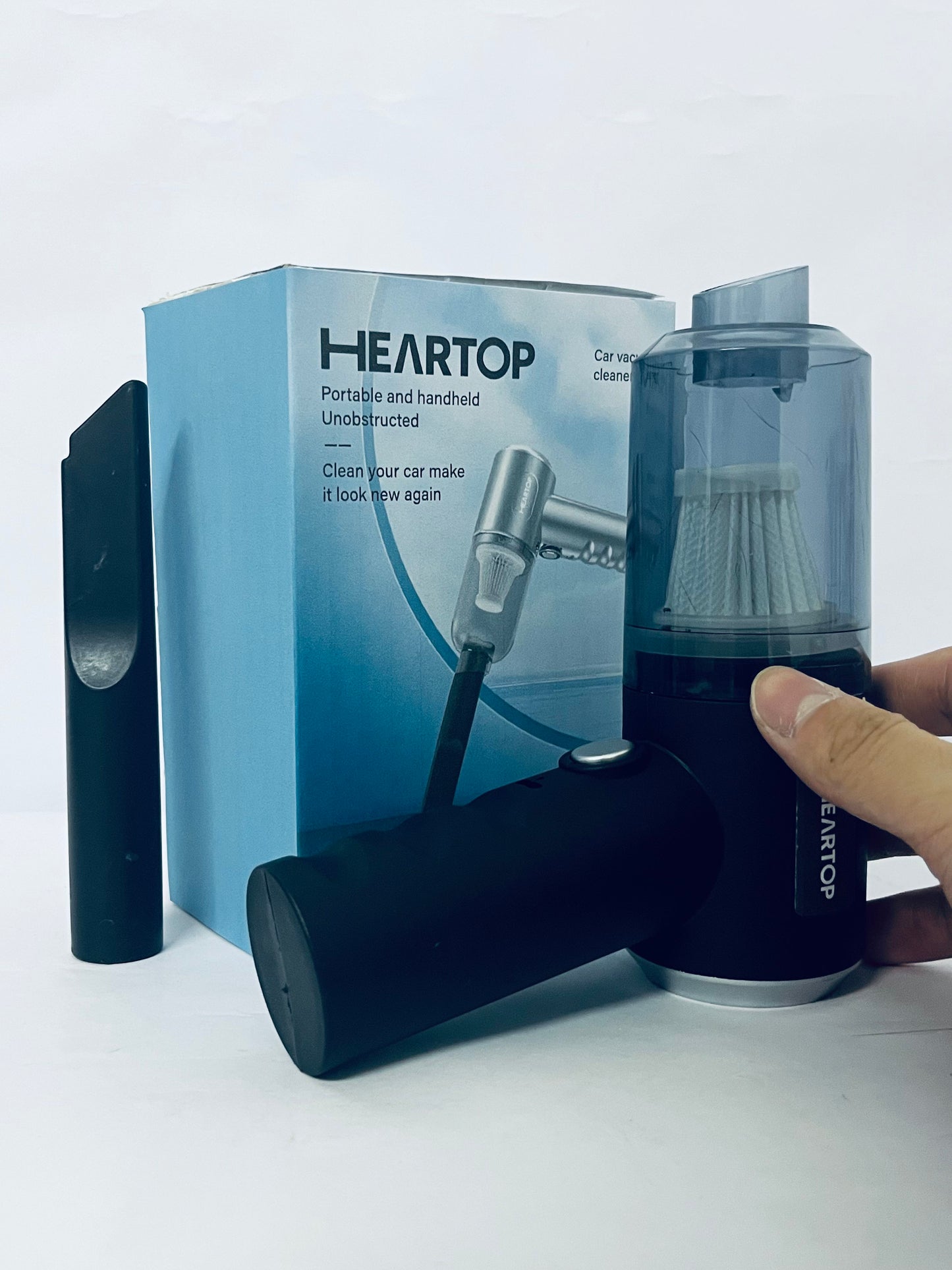 HEARTOP Vacuum Cleaners Pet Vacuum Cleaner Car Vacuum Cleaner Strong Suction Handheld Wire-Less Vacuum Cleaner Blower 2 in 1 Portable Vacuum Cleaner for Car Home Car Vacuum Cleaner for Car