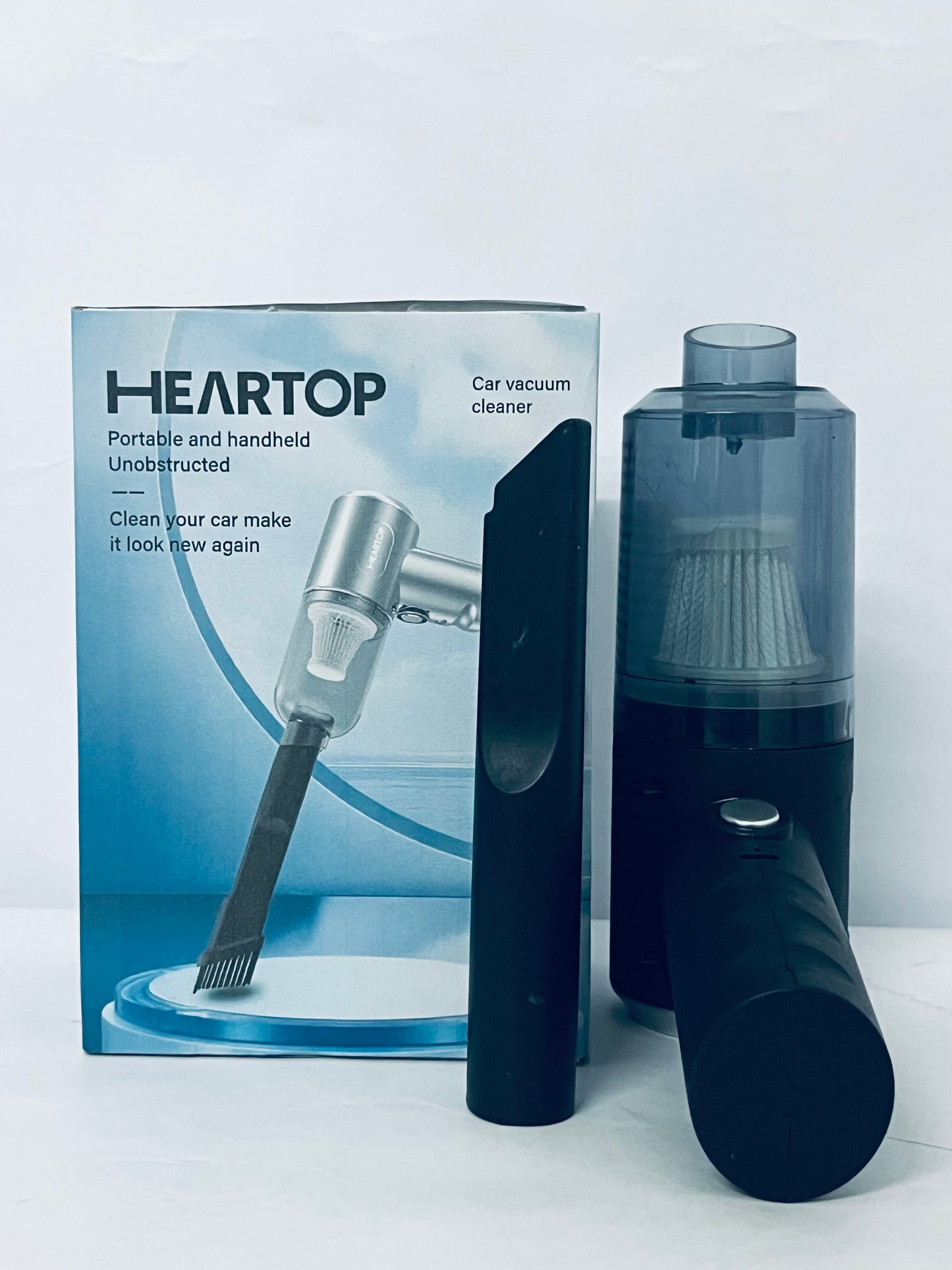 HEARTOP Vacuum Cleaners Pet Vacuum Cleaner Car Vacuum Cleaner Strong Suction Handheld Wire-Less Vacuum Cleaner Blower 2 in 1 Portable Vacuum Cleaner for Car Home Car Vacuum Cleaner for Car
