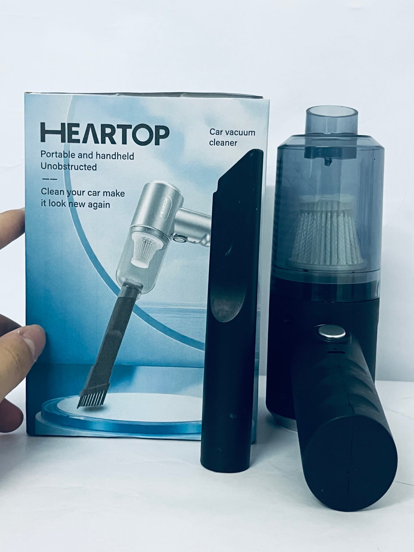 HEARTOP Vacuum Cleaners Pet Vacuum Cleaner Car Vacuum Cleaner Strong Suction Handheld Wire-Less Vacuum Cleaner Blower 2 in 1 Portable Vacuum Cleaner for Car Home Car Vacuum Cleaner for Car
