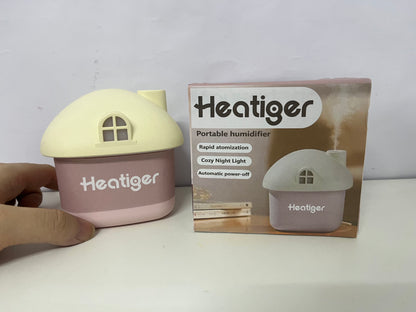 [Heatiger Humidifiers]-Mini House Humidifier - with Night Light Silent High Mist Portable Hydrating Device
