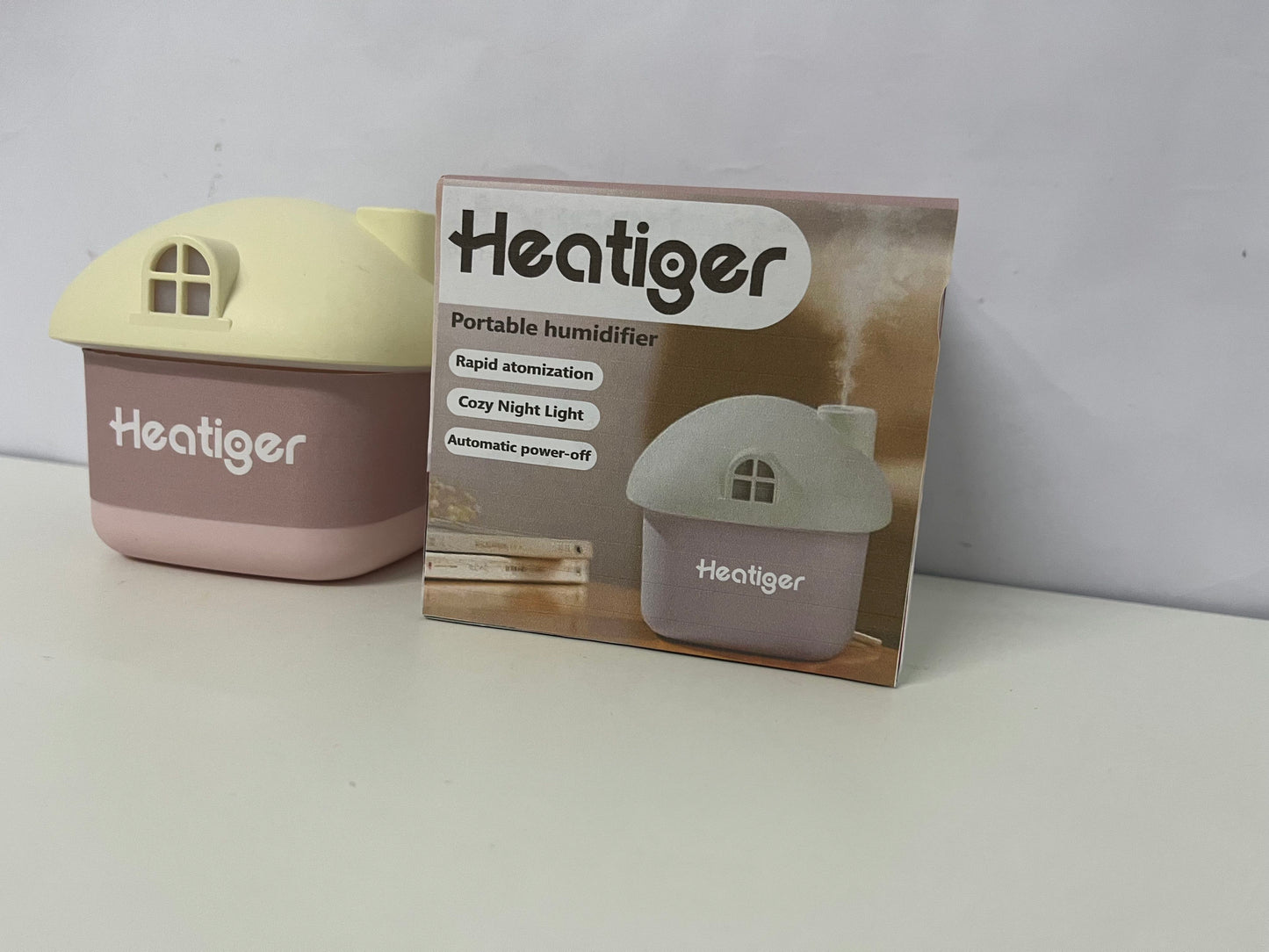 [Heatiger Humidifiers]-Mini House Humidifier - with Night Light Silent High Mist Portable Hydrating Device