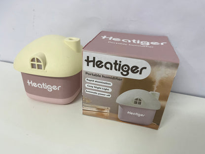 [Heatiger Humidifiers]-Mini House Humidifier - with Night Light Silent High Mist Portable Hydrating Device