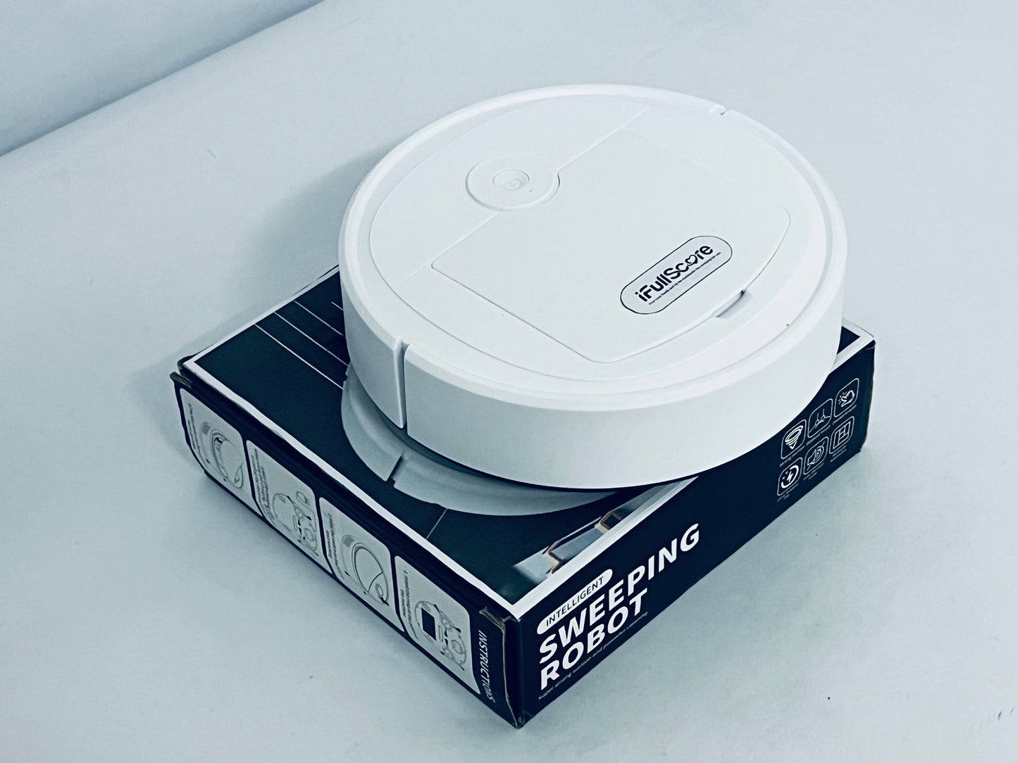 iFullScore 3 in 1 Robot Vacuum Smart Floor Cleaner - Vacuuming, Sweeping, Mopping - Cordless, USB Rechargeable Robotic Vacuum for Home Hard Floor, Carpet