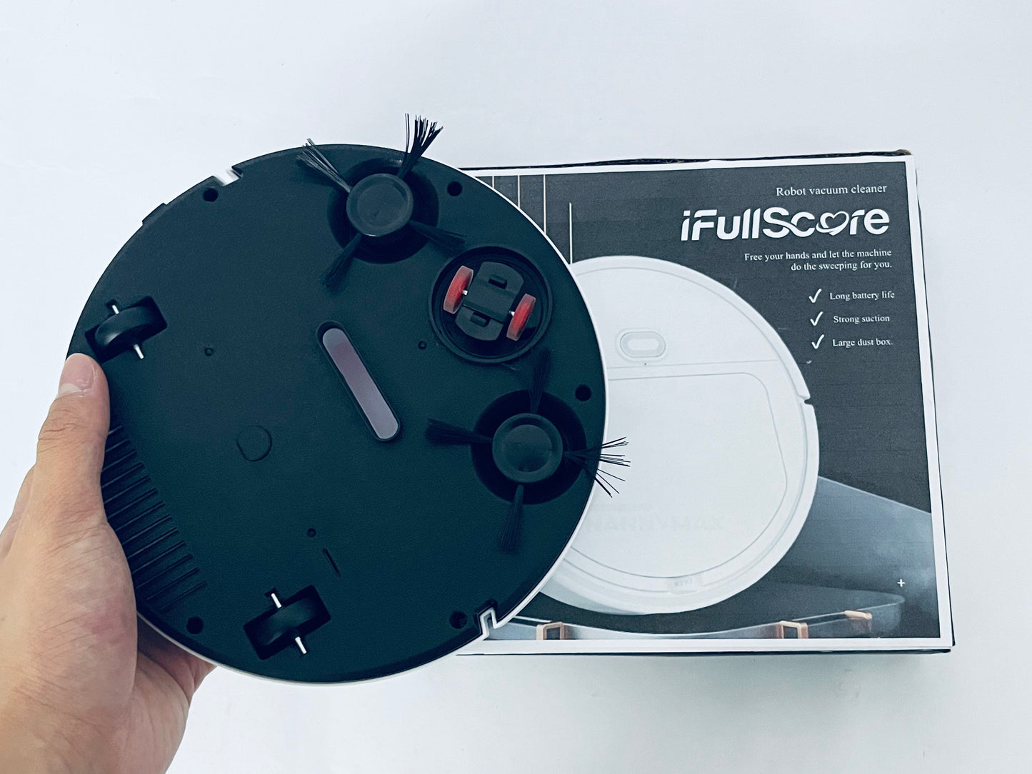 iFullScore 3 in 1 Robot Vacuum Smart Floor Cleaner - Vacuuming, Sweeping, Mopping - Cordless, USB Rechargeable Robotic Vacuum for Home Hard Floor, Carpet
