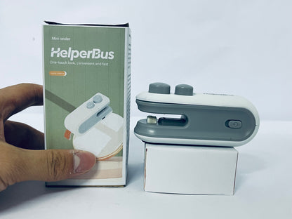 HelperBus Mini Vacuum Sealer Rechargeable Bag Sealer for Food Storage Heat Sealer for Chips Bags,Handheld Vacuum Sealer for Food Preservation